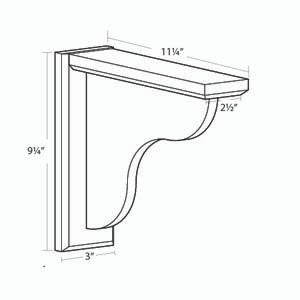 JAMESTOWN 3 in. W x 9.25 in. H x 11.25 in. D Bar Bracket in Espresso