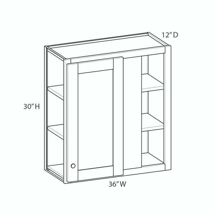 JAMESTOWN Ready to Assemble 36 in. W x 30 in. H x 12 in. D Plywood Blind Wall Corner Cabinet in Espresso