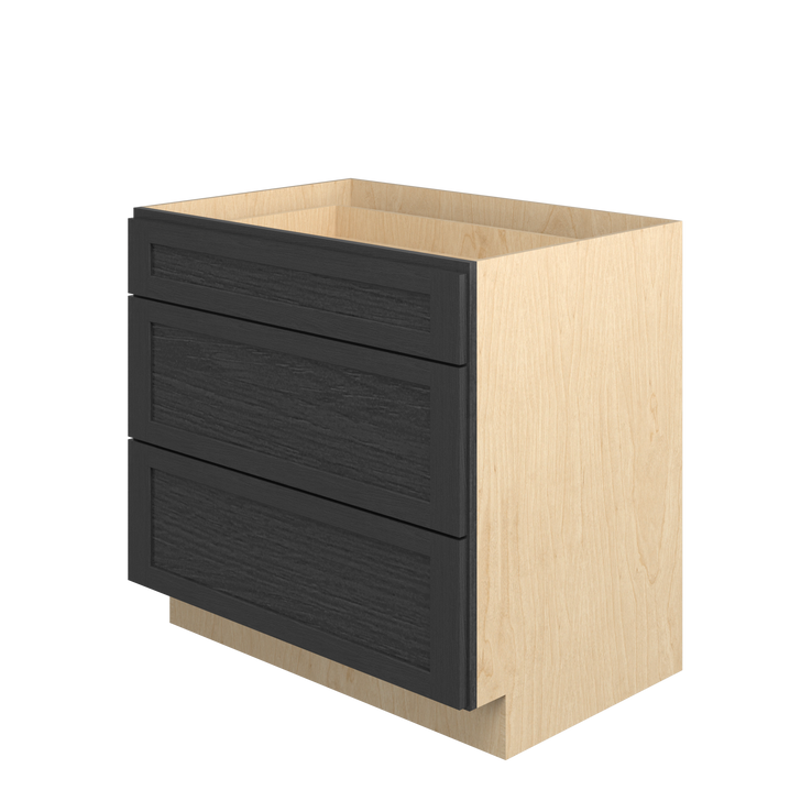 JAMESTOWN Ready to Assemble 36 in. W x 34.5 in. H x 24 in. D Plywood Drawer Base Cabinet in Espresso