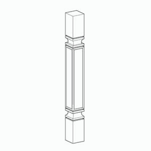 JAMESTOWN 3 in. W x 35.25 in. H x 3 in. D Decorative Leg Mission Style in Espresso