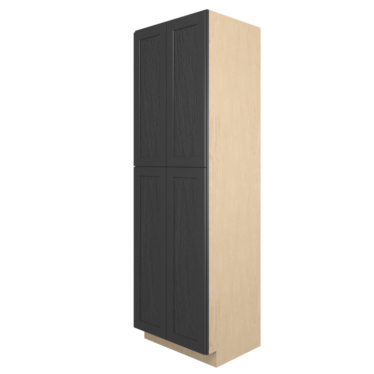 JAMESTOWN Ready to Assemble 30 in. W x 96 in. H x 24 in. D Plywood Tall Cabinet w/(3) Roll-out Trays in Espresso
