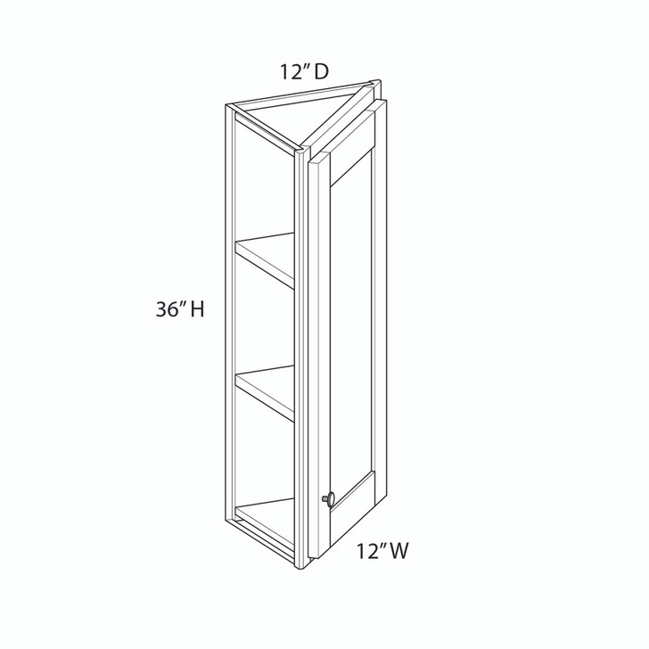NORFOLK Ready to Assemble 12 in. W x 36 in. H x 12 in. D Plywood Wall End Cabinet in Painted White