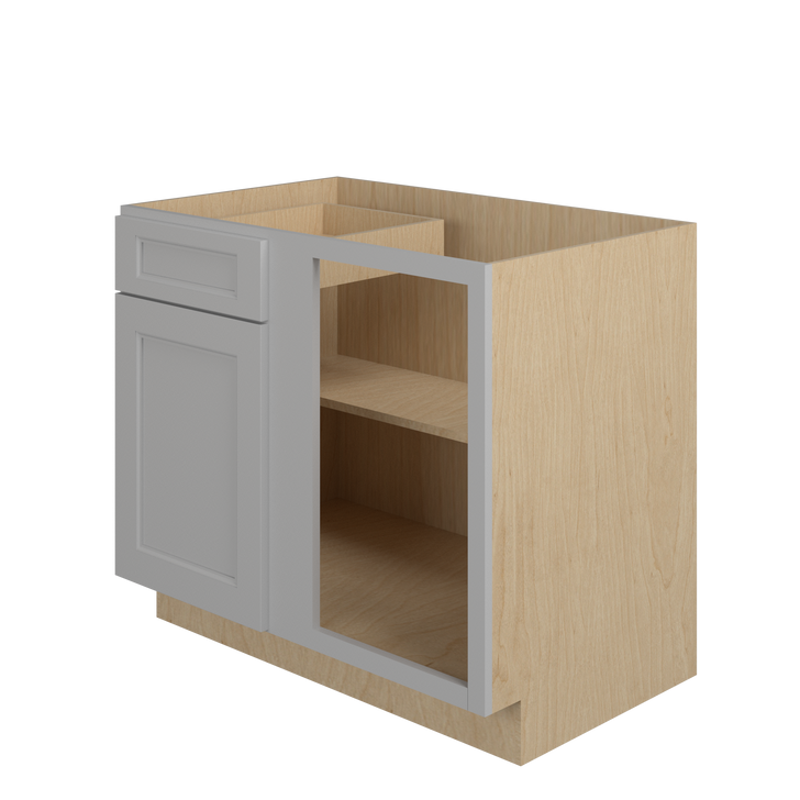 ROCKINGHAM Ready to Assemble 39 in. W x 34.5 in. H x 24 in. D Plywood Blind Base Corner Cabinet Right in Painted Stratus