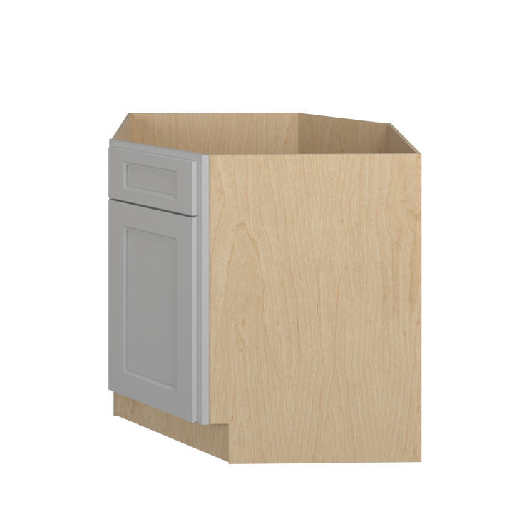 ROCKINGHAM Ready to Assemble 36 in. W x 34.5 in. H x 24 in. D Plywood Sink Diagonal Corner Base Cabinet in Painted Stratus