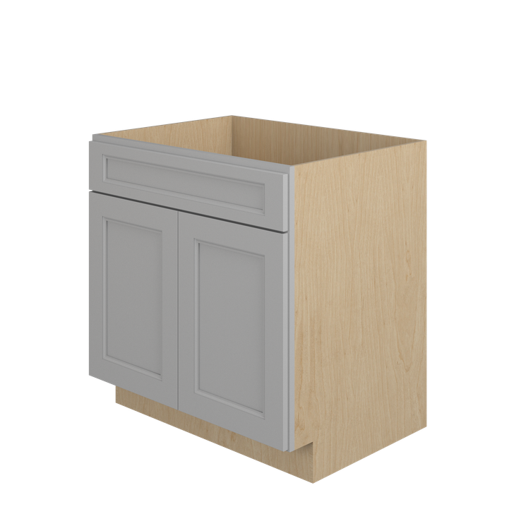 ROCKINGHAM Ready to Assemble 33 in. W x 34.5 in. H x 24 in. D Plywood Sink Base Cabinet in Painted Stratus