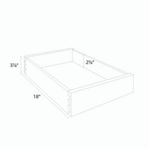BELLE HAVEN 13.67 in. W x 3.75 in. H x 21 in. D Roll-out Tray in Driftwood