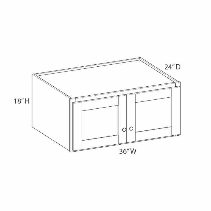 BELLE HAVEN Ready to Assemble 36 in. W x 18 in. H x 24 in. D Plywood Wall Cabinet in Driftwood