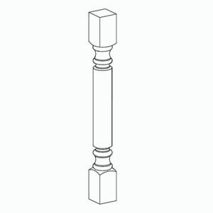 GLOUCESTER 3 in. W x 35.25 in. H x 3 in. D Decorative Leg Traditional Style in Toffee