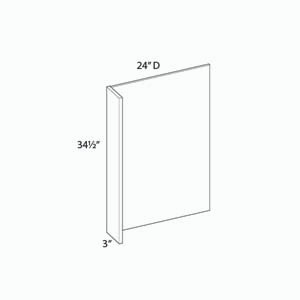 GLOUCESTER 3 in. W x 34.5 in. H x 24 in. D Dishwasher Panel w/3" Return in Toffee
