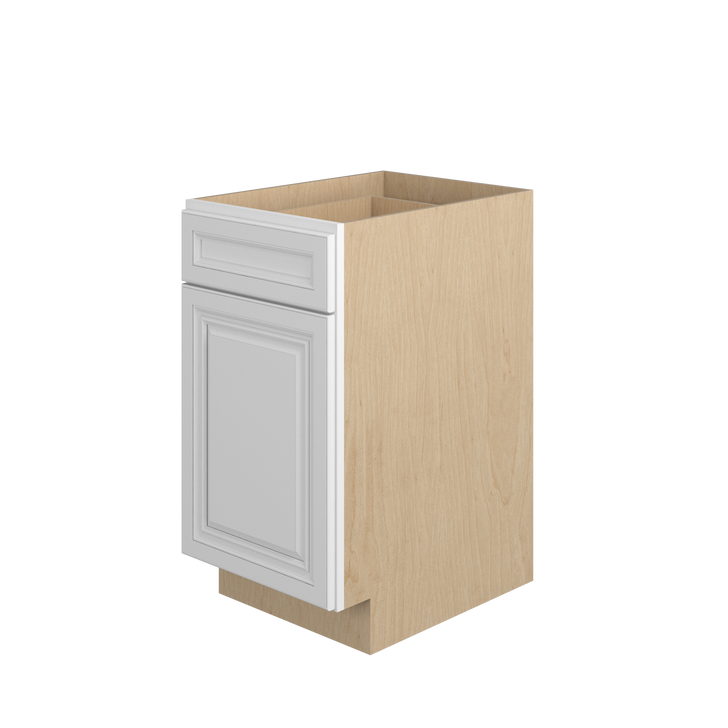 DAMASCUS Ready to Assemble 18 in. W x 34.5 in. H x 24 in. D Plywood Base Cabinet w/(1) Roll-out Tray in French Vanilla