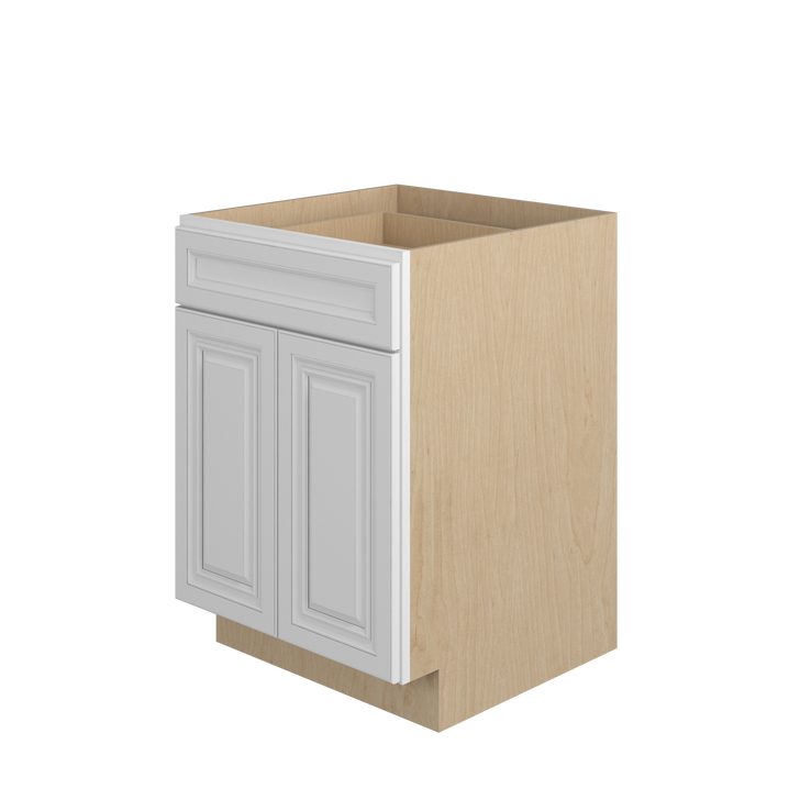 DAMASCUS Ready to Assemble 24 in. W x 34.5 in. H x 24 in. D Plywood Base Cabinet w/(1) Roll-out Tray in French Vanilla