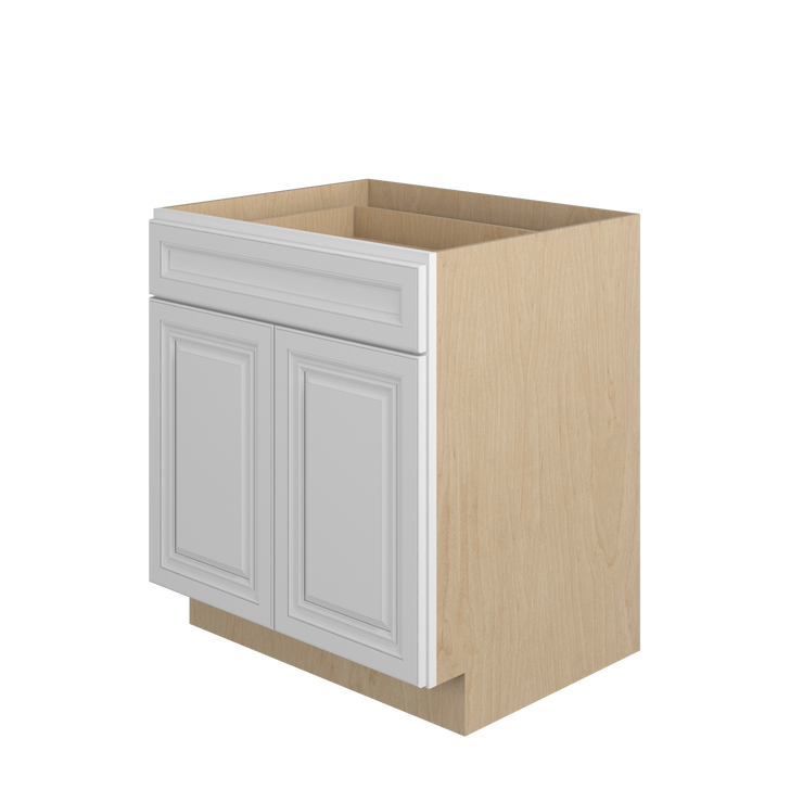 DAMASCUS Ready to Assemble 30 in. W x 34.5 in. H x 24 in. D Plywood Base Cabinet w/(1) Roll-out Tray in French Vanilla