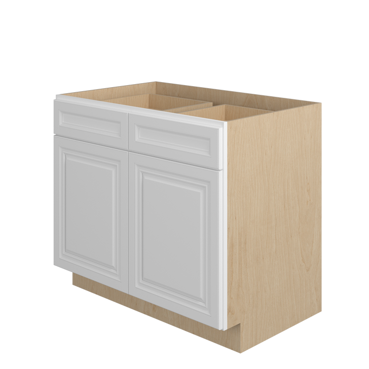 DAMASCUS Ready to Assemble 39 in. W x 34.5 in. H x 24 in. D Plywood Base Cabinet w/(4) Roll-out Trays in French Vanilla