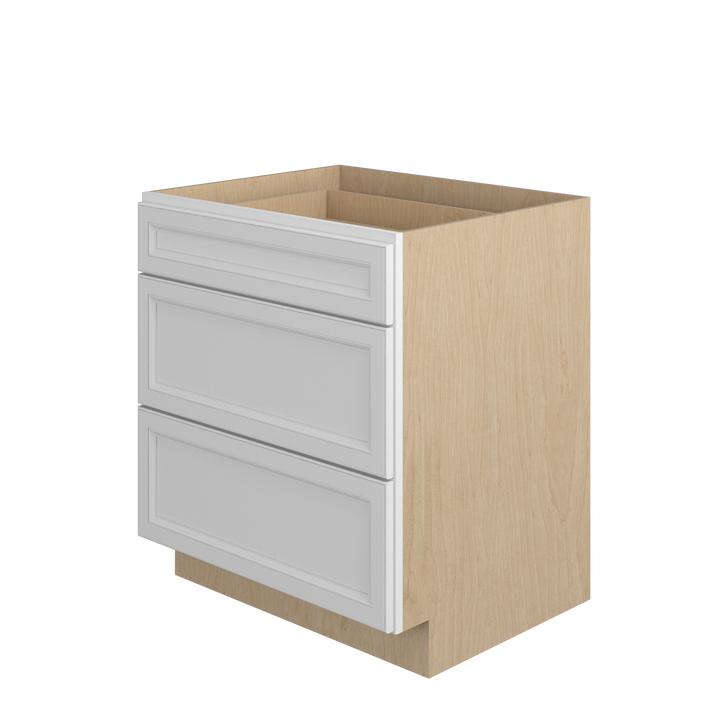 DAMASCUS Ready to Assemble 30 in. W x 34.5 in. H x 24 in. D Plywood Drawer Base Cabinet in French Vanilla