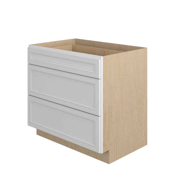 DAMASCUS Ready to Assemble 36 in. W x 34.5 in. H x 24 in. D Plywood Drawer Base Cabinet in French Vanilla