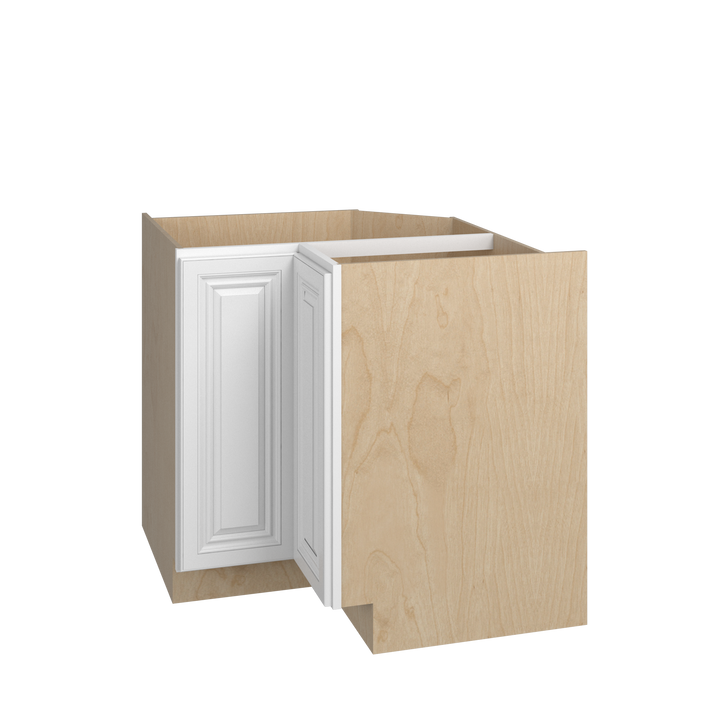 DAMASCUS Ready to Assemble 36 in. W x 34.5 in. H x 24 in. D Plywood Lazy Susan Base Corner Cabinet Left in French Vanilla