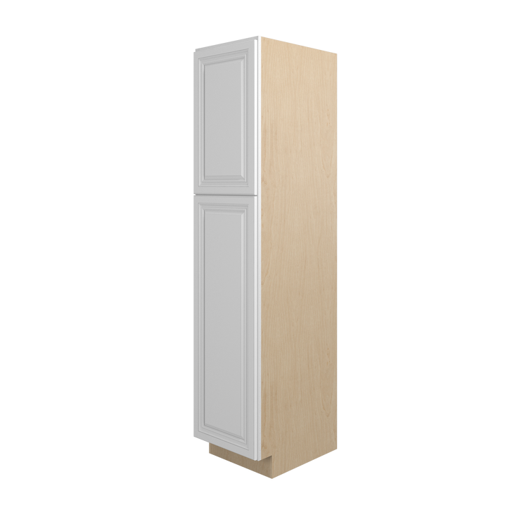 DAMASCUS Ready to Assemble 18 in. W x 84 in. H x 24 in. D Plywood Tall Cabinet w/(2) Roll-out Trays in French Vanilla