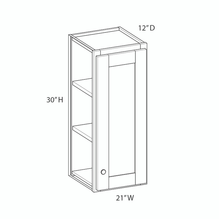 DAMASCUS Ready to Assemble 21 in. W x 30 in. H x 12 in. D Plywood Wall Cabinet in French Vanilla