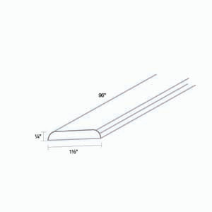 PORTSMOUTH 96 in. W x 1.25 in. H x 0.25 in. D Batten Molding in Bordeaux