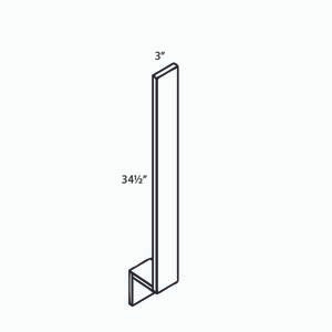 PORTSMOUTH 3 in. W x 34.5 in. H x 0.75 in. D Base Filler in Bordeaux
