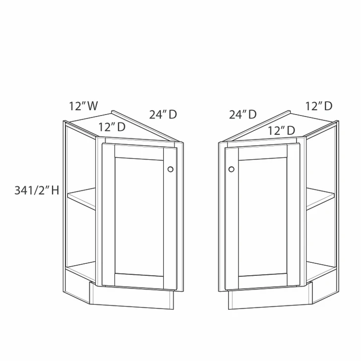 PORTSMOUTH Assembled 12 in. W x 34.5 in. H x 24 in. D Plywood Base Transitional Cabinet Left in Bordeaux