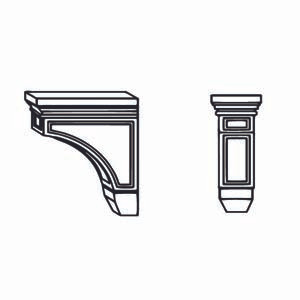 CUMBERLAND 3 in. W x 9 in. H x 6 in. D Corbel Mission Style in Painted Stratus