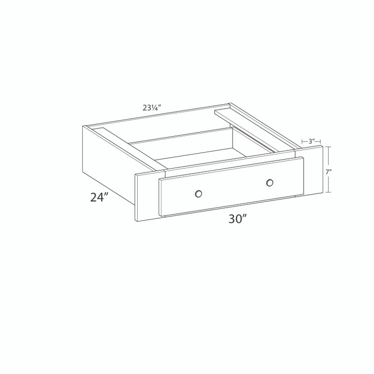 CUMBERLAND Ready to Assemble 30 in. W x 7 in. H x 24 in. D Plywood Base Cabinet in Painted Stratus