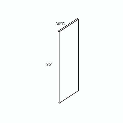 Yorktown 0.75 in. W x 96 in. H x 30 in. D Refrigerator End Panel in Walnut