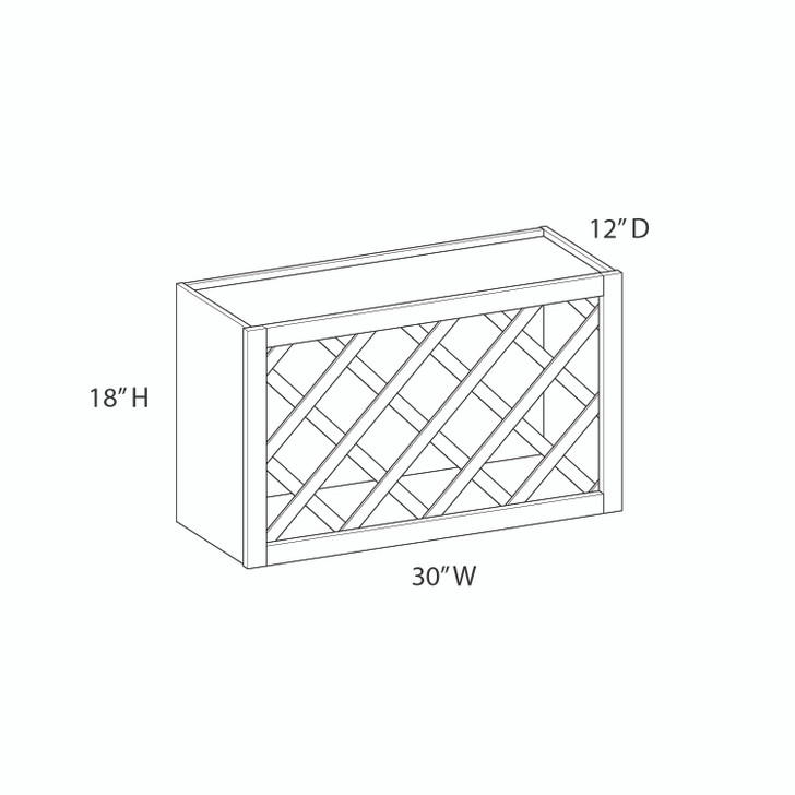 Yorktown Ready to Assemble 30 in. W x 18 in. H x 12 in. D Plywood Wall Wine Cabinet in Walnut