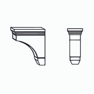 CHARLOTTE 3 in. W x 9 in. H x 6 in. D Corbel Traditional Style in Bordeaux