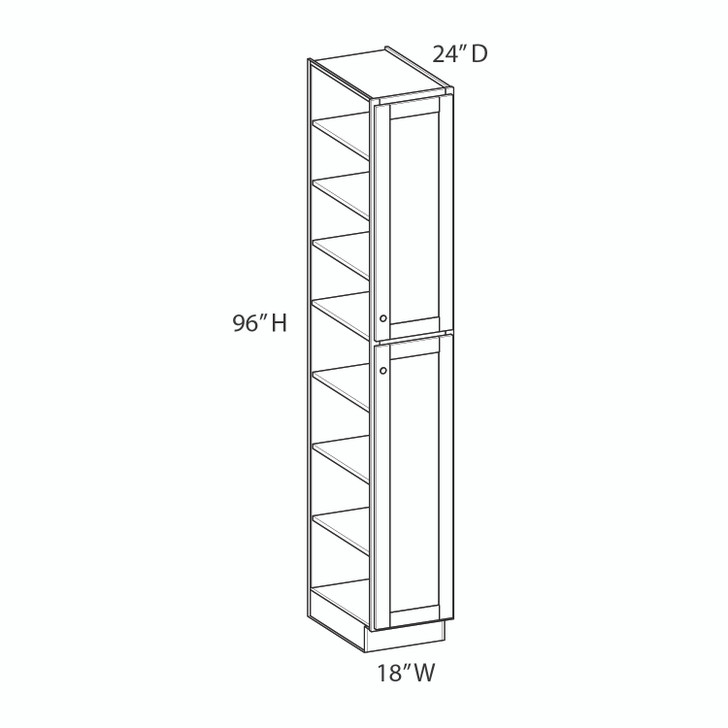 CHARLOTTE Ready to Assemble 18 in. W x 96 in. H x 24 in. D Plywood Tall Cabinet in Bordeaux