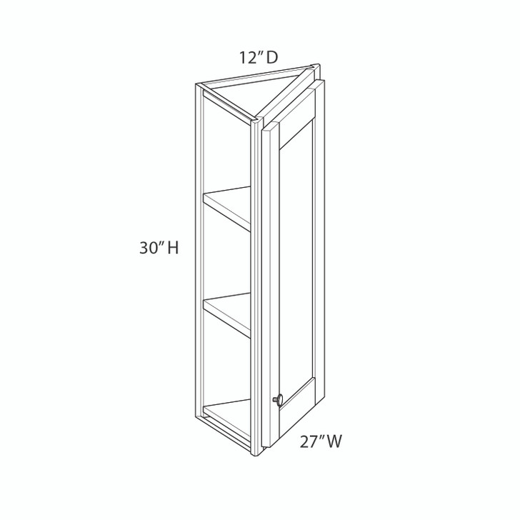 PEMBROKE Ready to Assemble 12 in. W x 30 in. H x 12 in. D Plywood Wall End Cabinet in Painted White