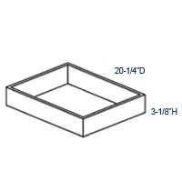NORFOLK 19.45 in. W x 3.75 in. H x 21 in. D Roll-out Tray in Painted White