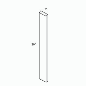 Brighton 3 in. W x 30 in. H x 0.75 in. D Wall Filler in Painted White