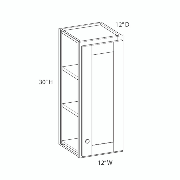 Brighton Ready to Assemble 12 in. W x 30 in. H x 12 in. D Plywood Wall Cabinet in Painted White