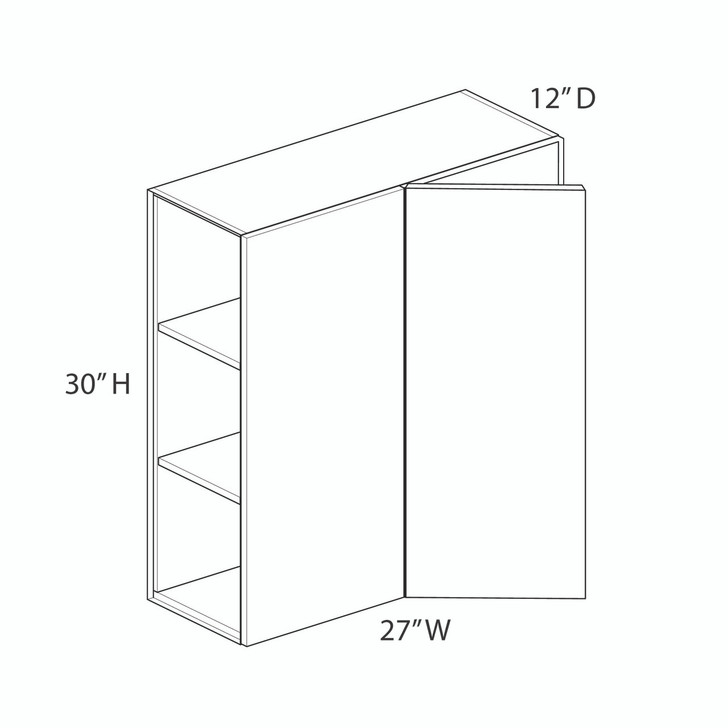 Euro Max Saratoga BLW27/3030 Wall Corner Blind Cabinet