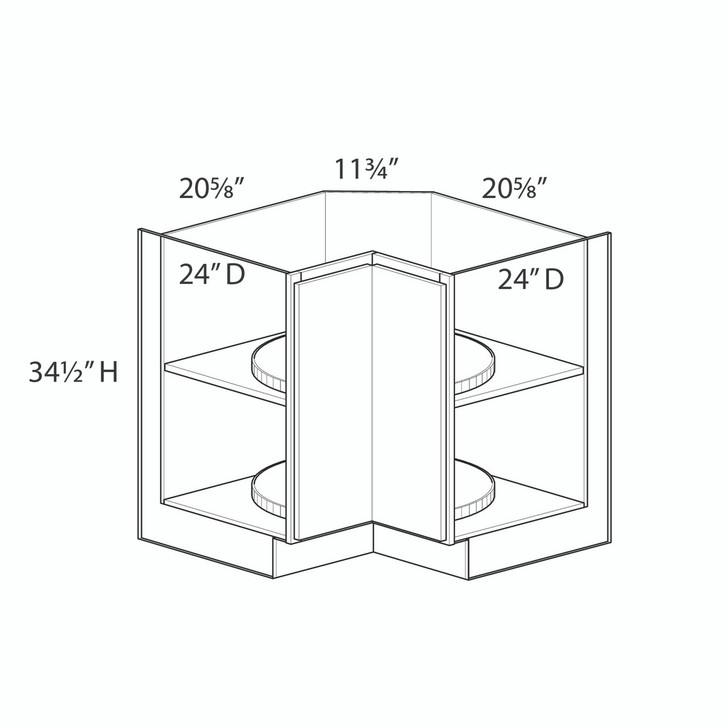Euro Max Saratoga LS33-L Easy Reach Lazy Susan