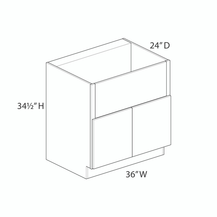 Euro Max Saratoga SB36B-FS Farm Sink Base Cabinet