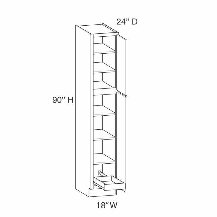 Euro Max Saratoga UC18X90 (RT1) Utility Cabinet + Roll-Out Tray
