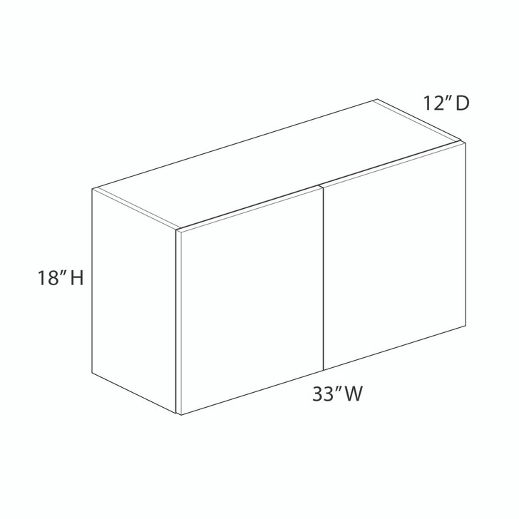 Euro Max Saratoga W3318B Wall Cabinet