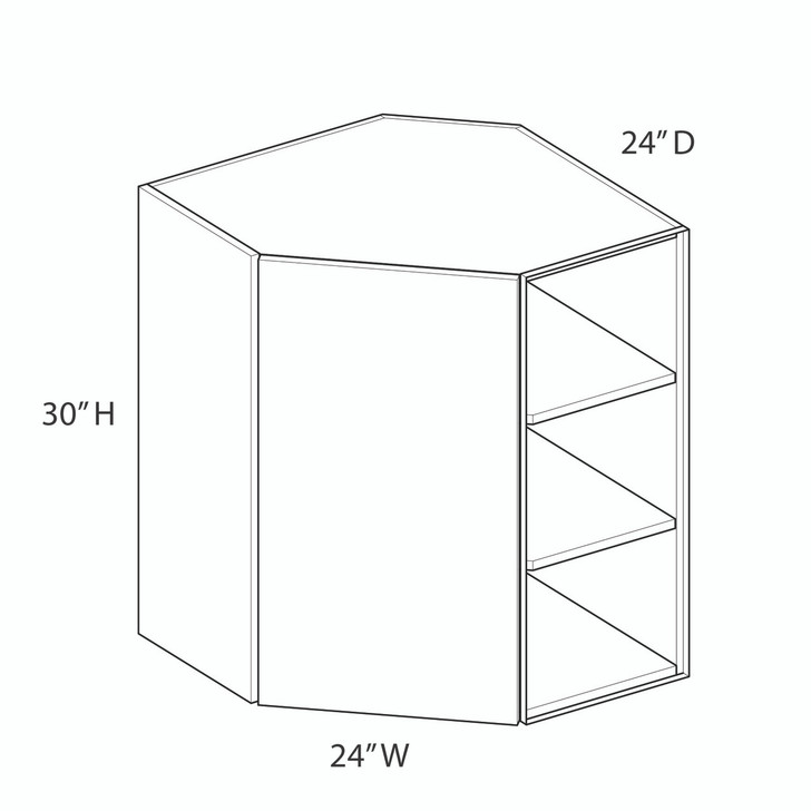 Euro Max Saratoga WDC2430 Wall Diagonal Corner Cabinet