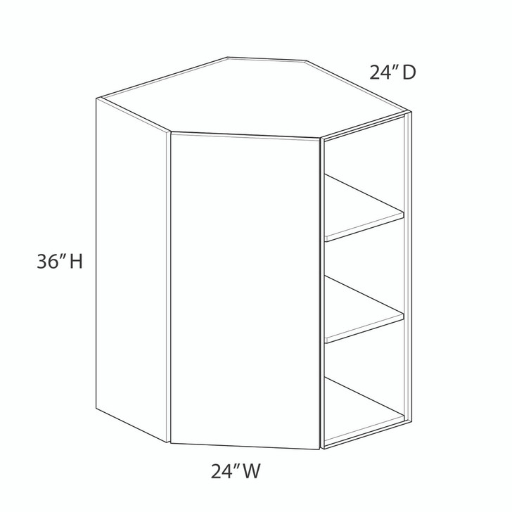 Euro Max Saratoga WDC2436 Wall Diagonal Corner Cabinet