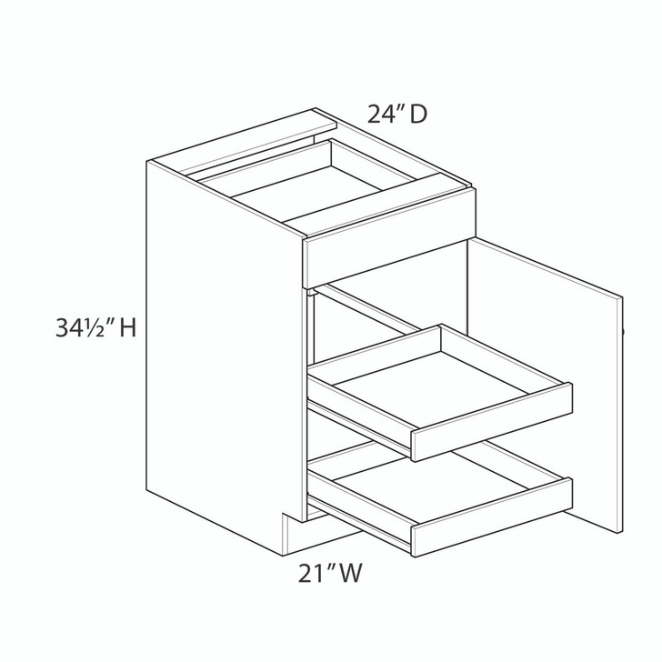 Euro Max Ithaca B21 (RT2) Base Cabinet + Roll-Out Tray