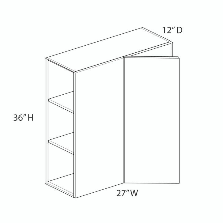 Euro Max Ithaca BLW27/3036 Wall Corner Blind Cabinet