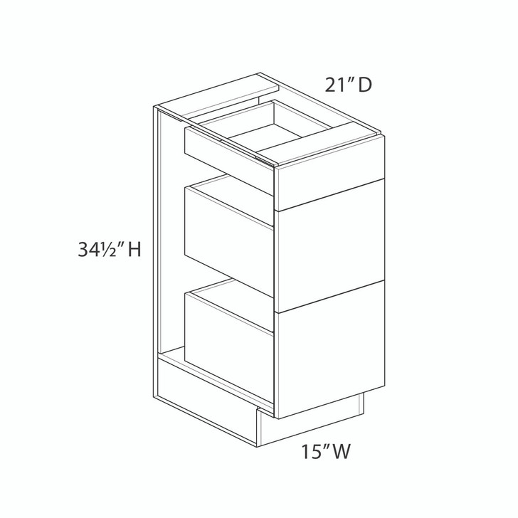 Euro Max Ithaca VDB15 Vanity 3 Drawers