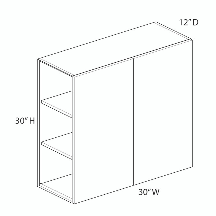 Euro Max Ithaca W3030B Wall Cabinet