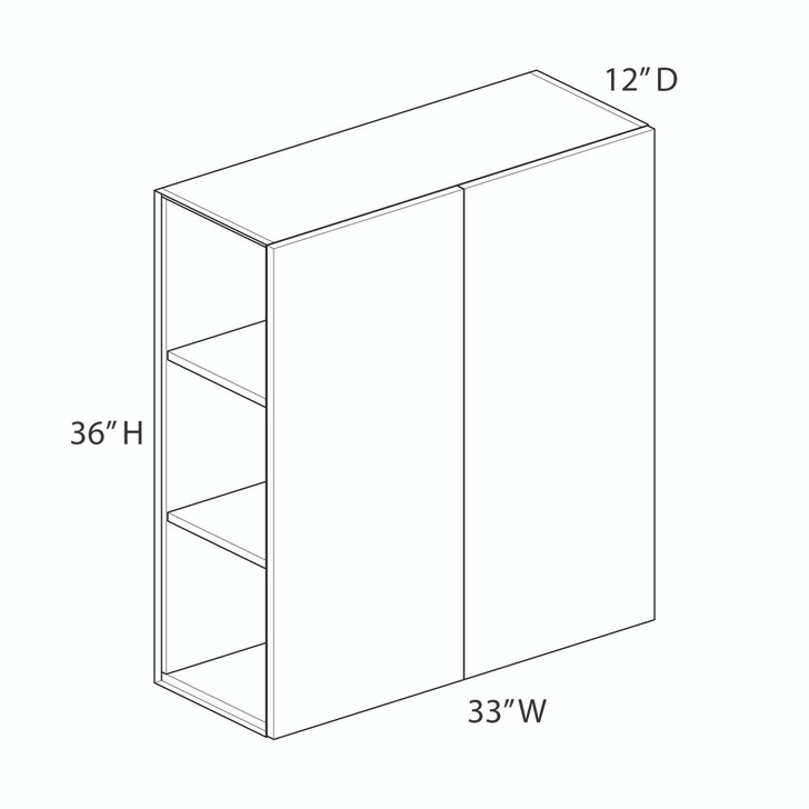 Euro Max Ithaca W3336B Wall Cabinet