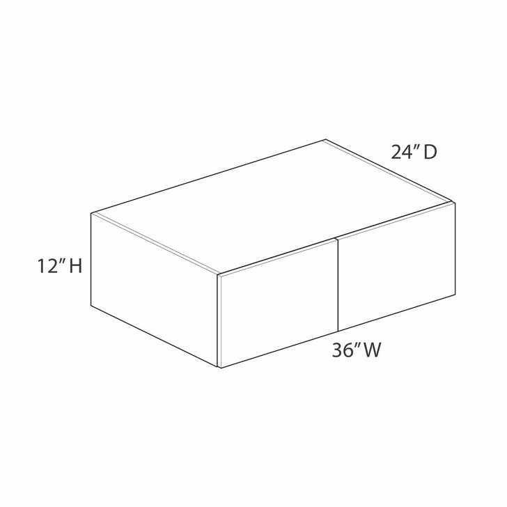 Euro Max Ithaca W3612X24B Refrigerator Wall Cabinet