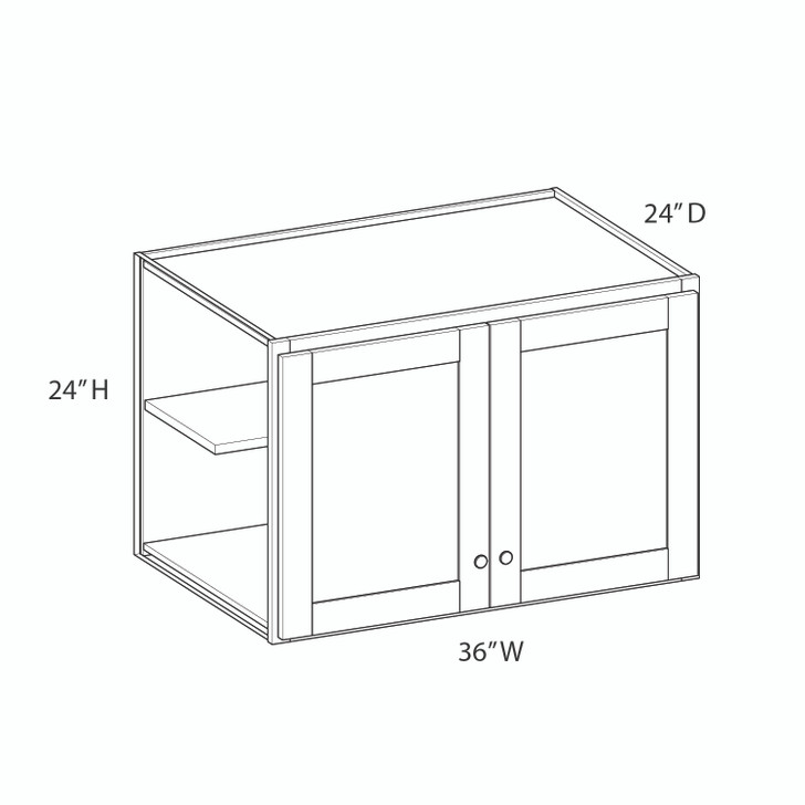 Westport Ready to Assemble 36 in. W x 24 in. H x 24 in. D Plywood Wall Cabinet in Painted White