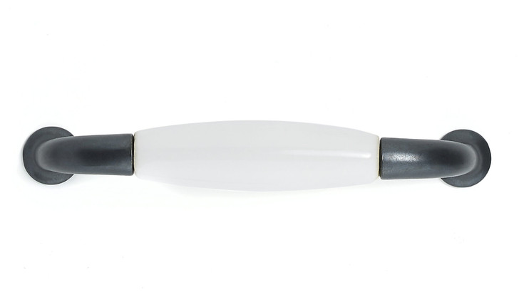 BP970090630 - Anthracite, White Traditional Ceramic and Metal Pull - 9700